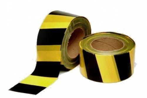 FITA ZEBRADA - PRETO/AMARELO -20 MTS PLASTCOR
