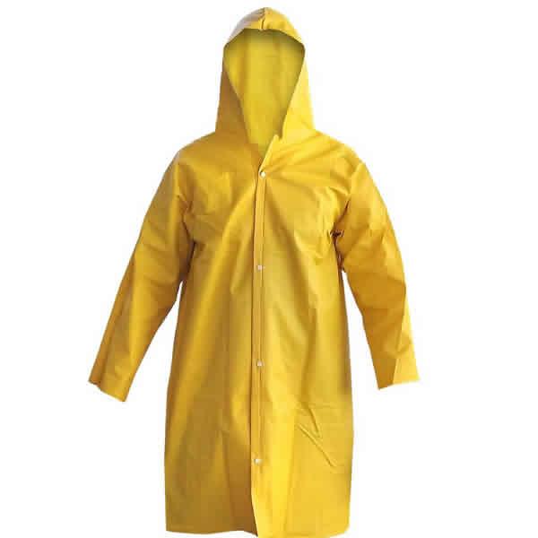 CAPA DE CHUVA C/ CAPUZ LAMINADA AMARELO G